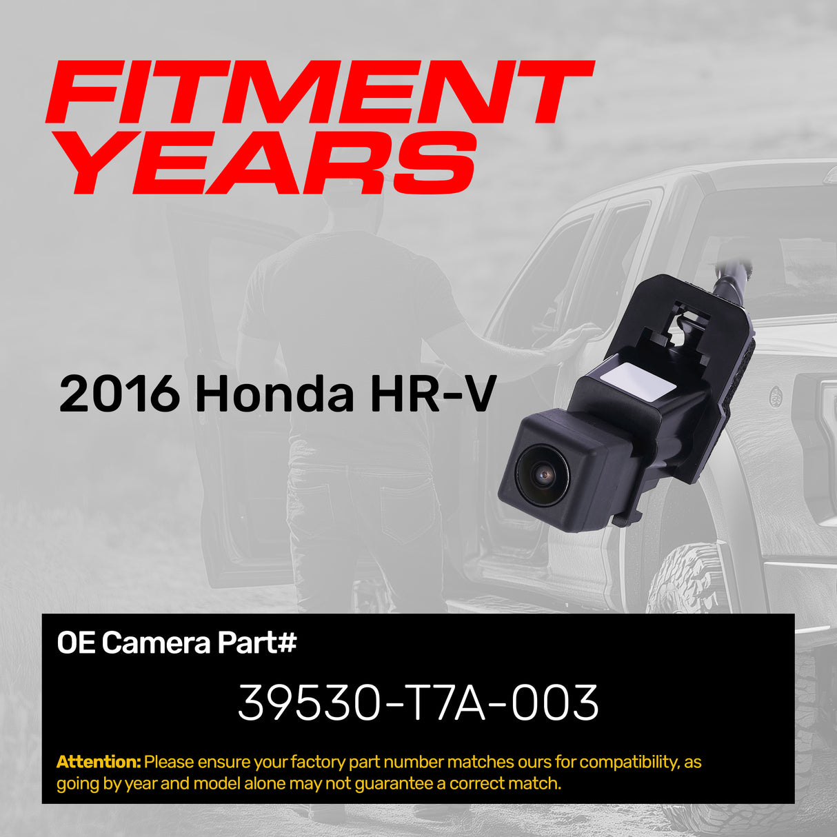 Honda HR-V (2016) OEM Replacement Backup Camera OE Part # 39530-T7A-003
