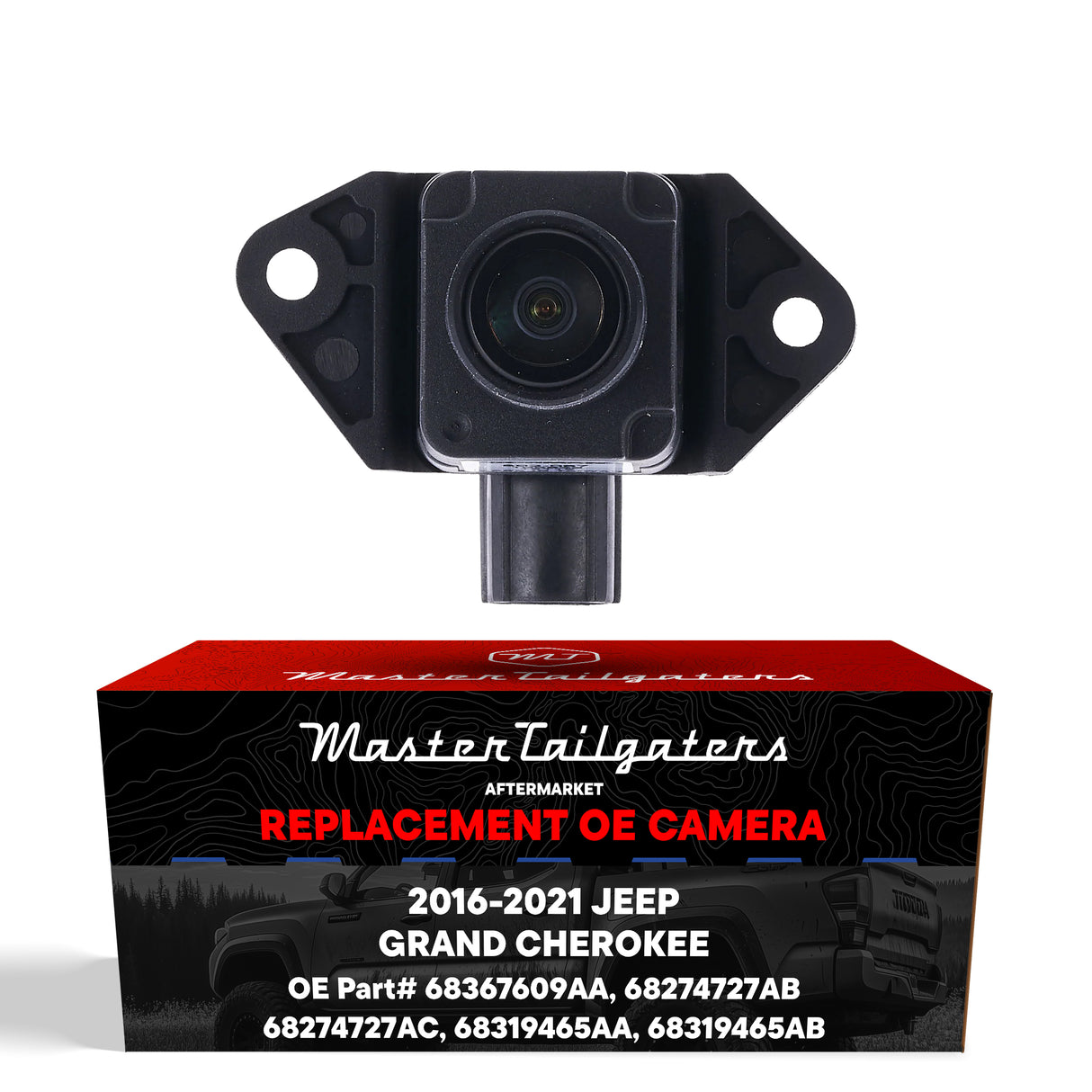Jeep Grand Cherokee (2016-2021) OEM Replacement Backup Camera OE Part # 68367609AA, 68274727AB, 68274727AC, 68319465AA, 68319465AB - Master Tailgaters