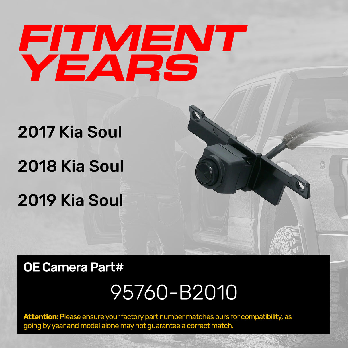 Kia Soul (2017-2019) OEM Replacement Backup Camera OE Part # 95760-B2010