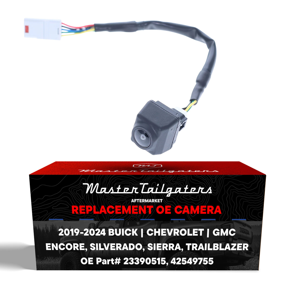 Buick Encore GX (2020-2023) / Chevrolet Silverado 1500/2500/3500 (2019-2024), TrailBlazer (2021-2023) / GMC Sierra 1500/2500/3500 (2019-2024) OEM Replacement Backup Camera OE Part# 23390515, 42549755