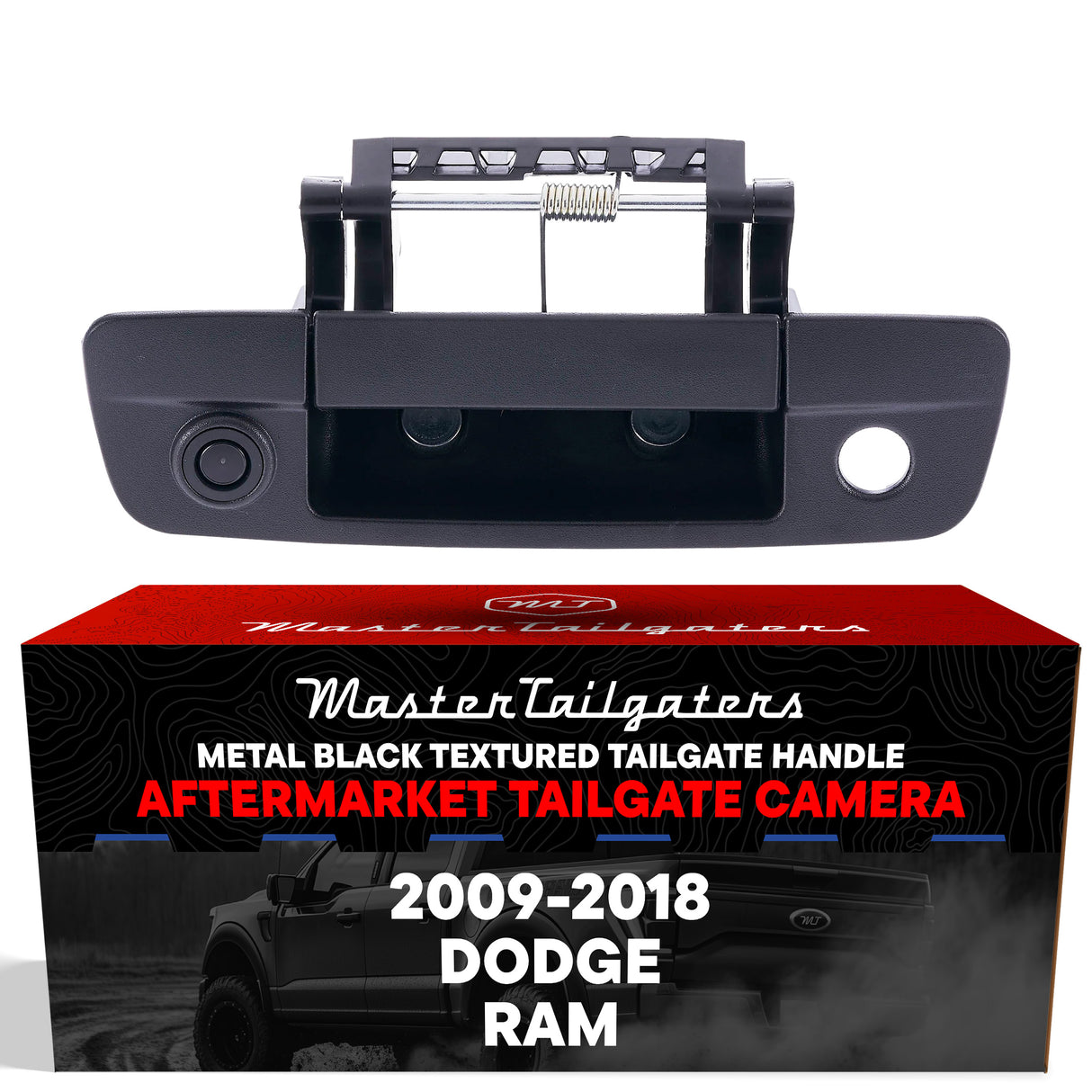 Dodge Ram (2009-2018) Black Metal Replacement Tailgate Handle with Backup Camera