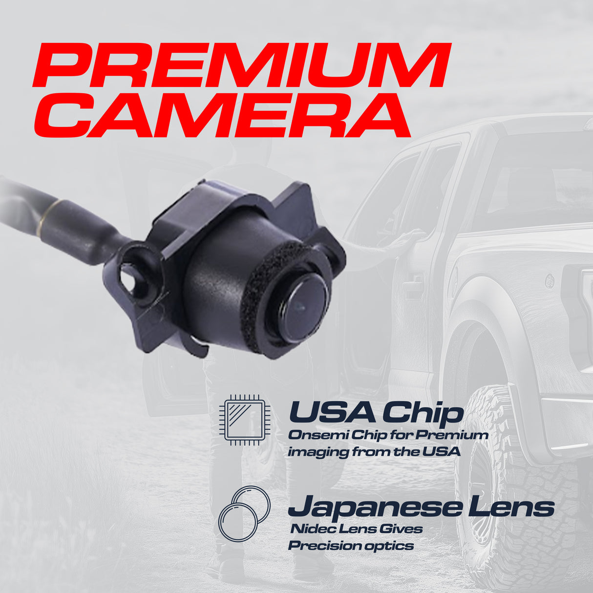 Chrysler 200 Sedan (2012-2017) OEM Replacement Backup Camera OE Part # 68230085AG, 68230085AF, 68230085AE, 68230085AD, 68230085AC, 68230085AB, 68230085AA