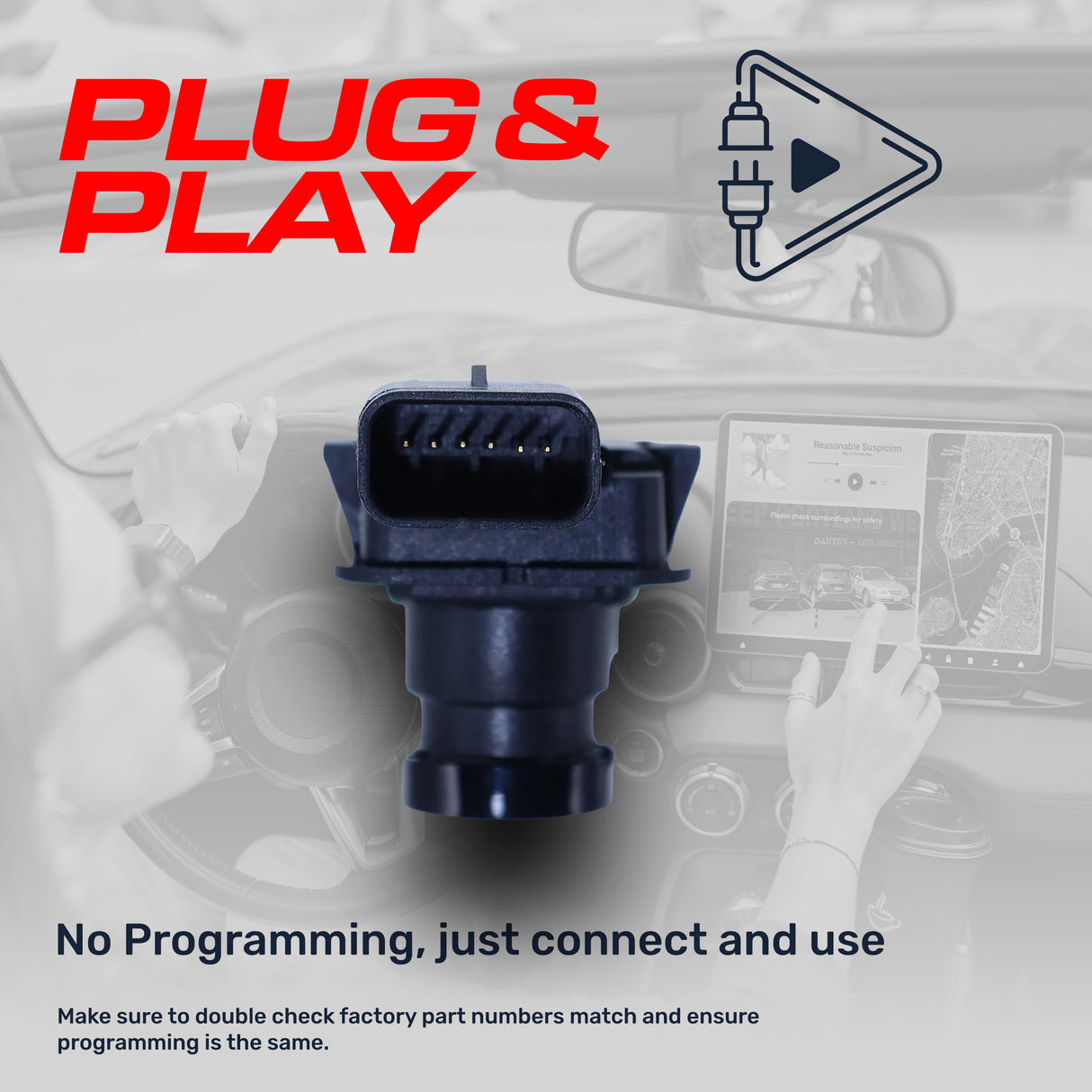 Lincoln MKZ, MKZ Hybrid (2017-2020) OEM Replacement Backup Camera OE Part # HP5Z-19G490-A - Master Tailgaters