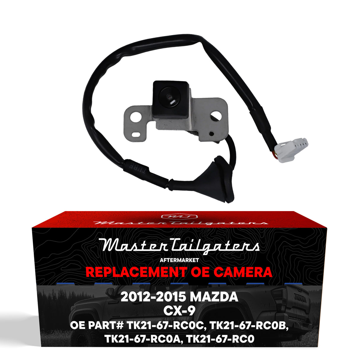 Mazda CX-9 (2012-2015) OEM Replacement Backup Camera OE Part # TK21-67-RC0, TK21-67-RC0A, TK21-67-RC0B, TK21-67-RC0C