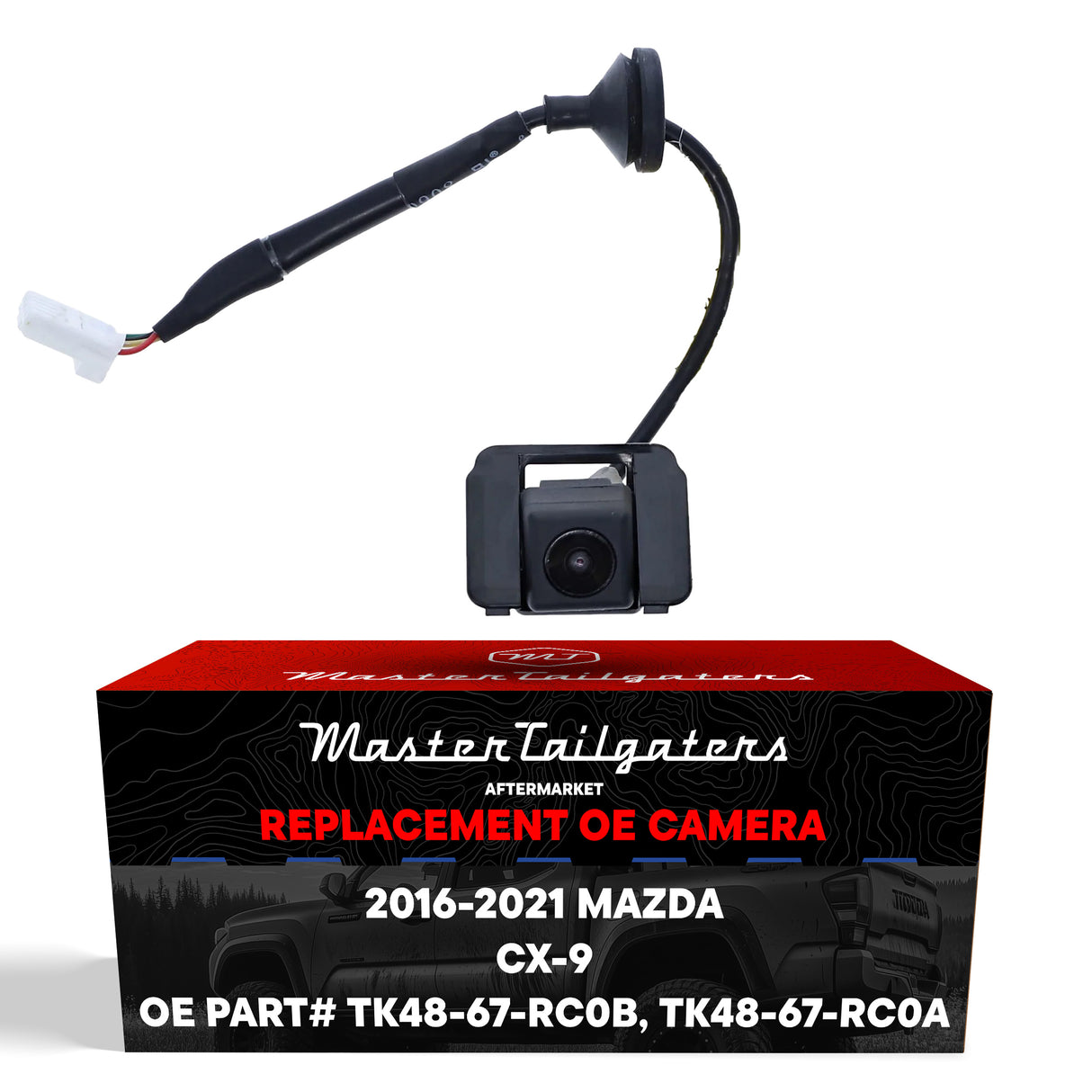 Mazda CX-9 (2016-2021) OEM Replacement Backup Camera OE Part # TK48-67-RC0B, TK48-67-RC0A - Master Tailgaters