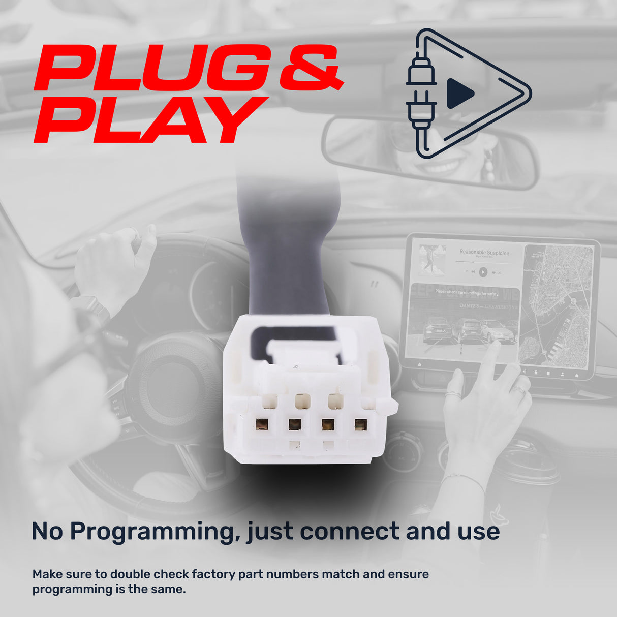 Nissan Armada Lower SV Model (2017-2019) OEM Replacement Backup Camera OE Part # 28442-5ZW0A, 28442-5ZW1A - Master Tailgaters