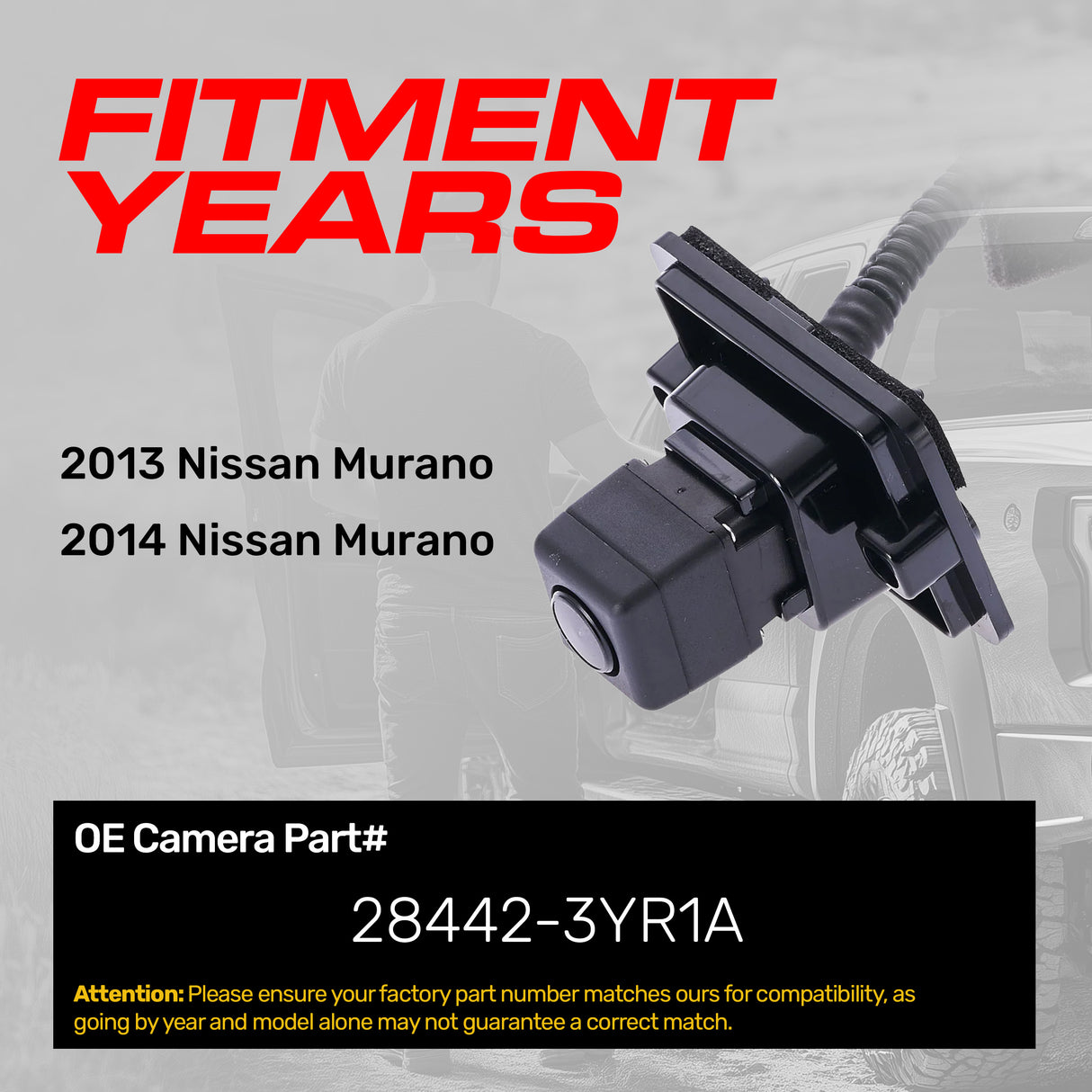Nissan Murano (2013-2014) OEM Replacement Backup Camera OE Part # 28442-3YR1A