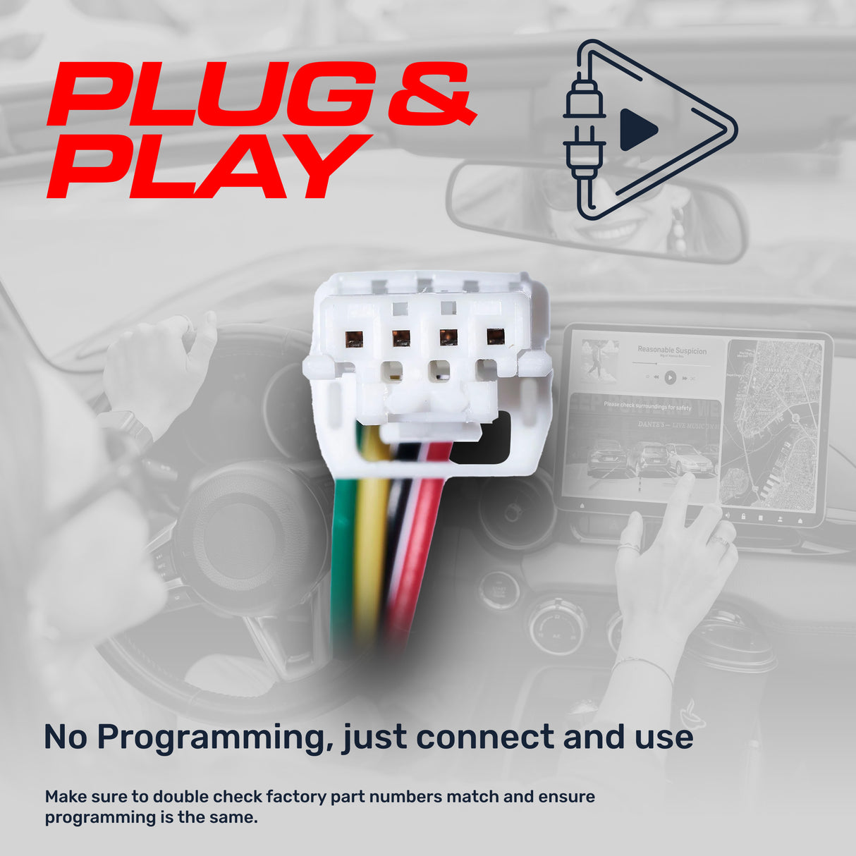 Nissan Rogue Sport/Qashqai w/o AVM (2017) OEM Replacement Backup Camera OE Part # 28442-4EA0A, 28442-4EA1A - Master Tailgaters