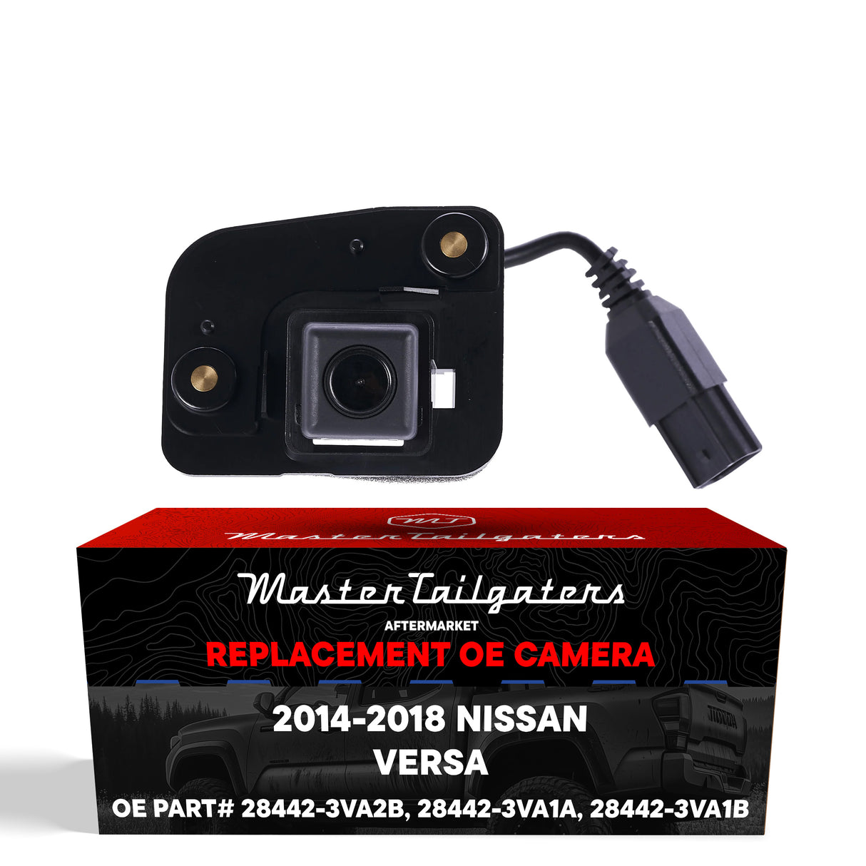 Nissan Versa Note w/o Nav (2014-2018) OEM Replacement Backup Camera OE Part # 28442-3VA2B, 28442-3VA1A, 28442-3VA1B - Master Tailgaters