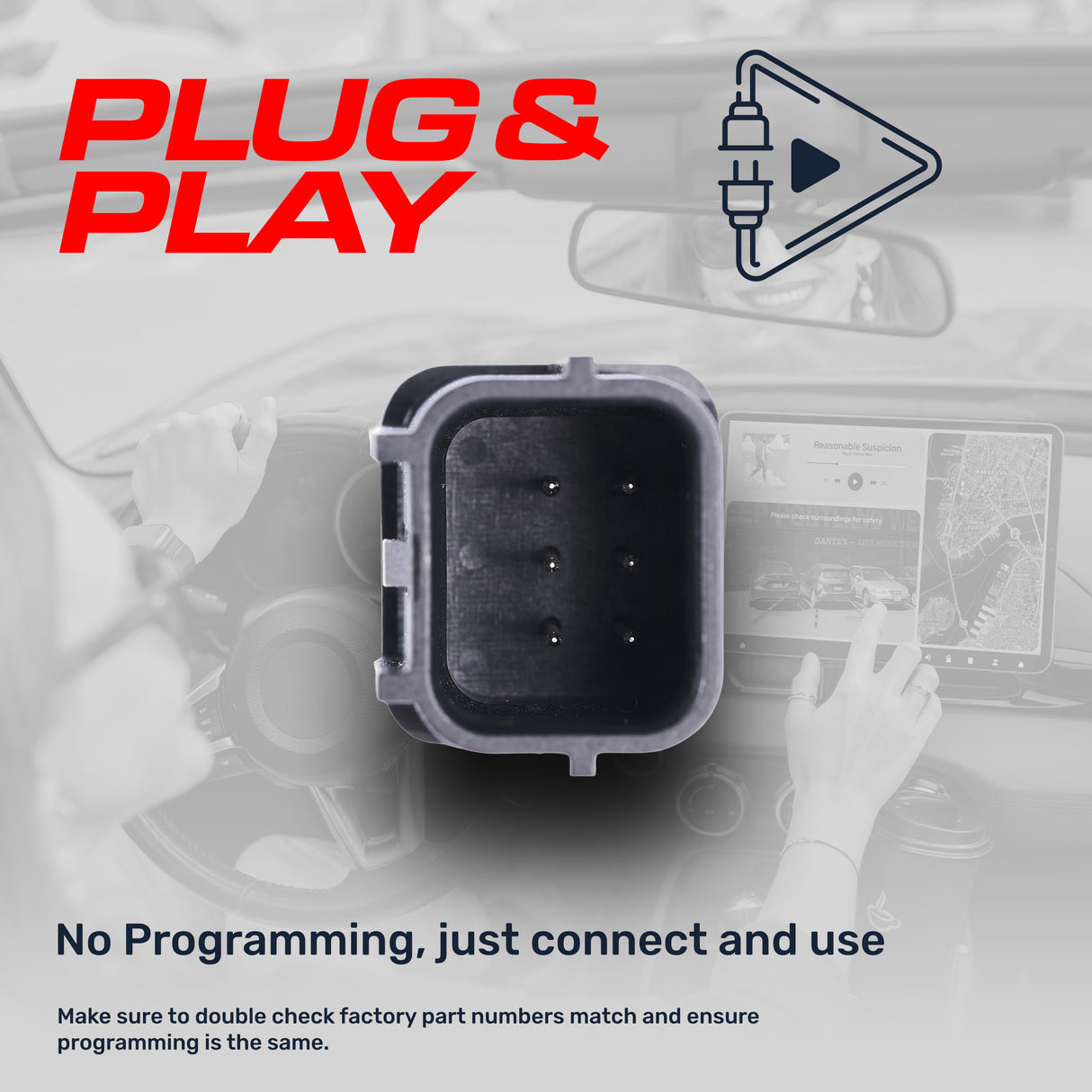 Nissan Versa Note w/o Nav (2014-2018) OEM Replacement Backup Camera OE Part # 28442-3VA2B, 28442-3VA1A, 28442-3VA1B - Master Tailgaters