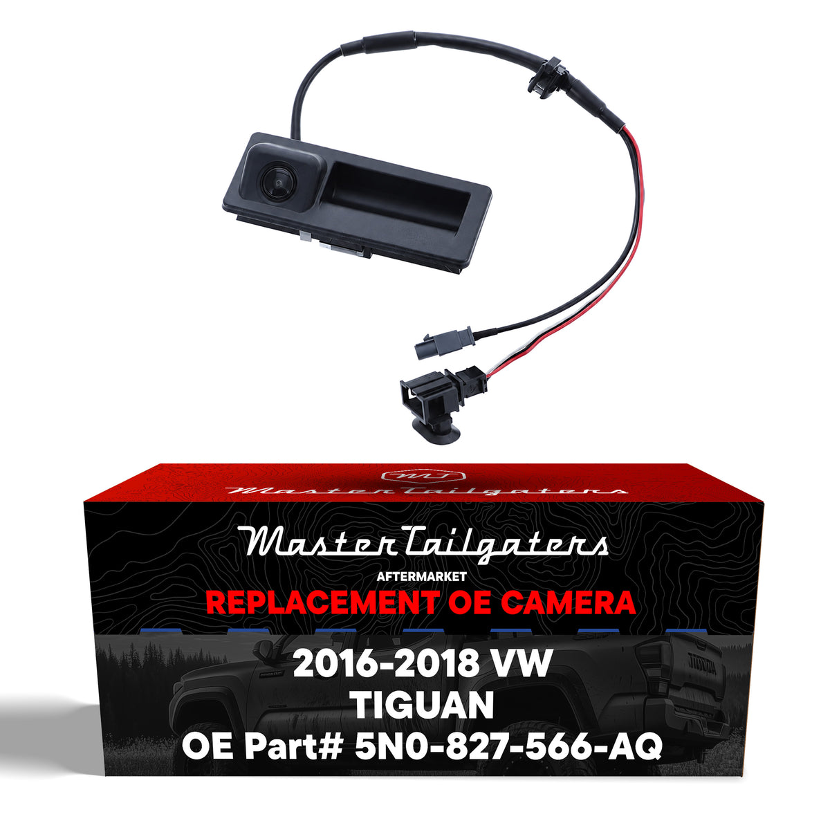 VW Tiguan/Tiguan Limited (2016-2018) Liftgate Switch w/o Navigation OEM Replacement Backup Camera OE Part # 5N0-827-566-AQ