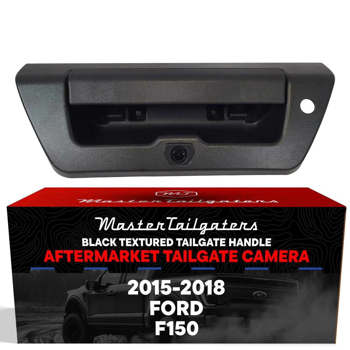 Ford F150 (2015-2018) Black Replacement Tailgate Handle with Backup Camera - Master Tailgaters