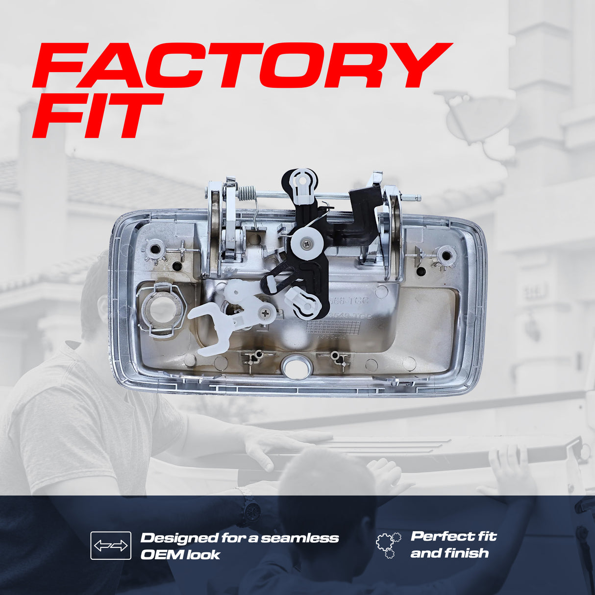 Master Tailgaters Tailgate Handle Upgraded Chrome Metal Replacement for Chevrolet Silverado (2014-2015) / GMC Sierra (2014-2015) OE Part # 23448681, 23128692