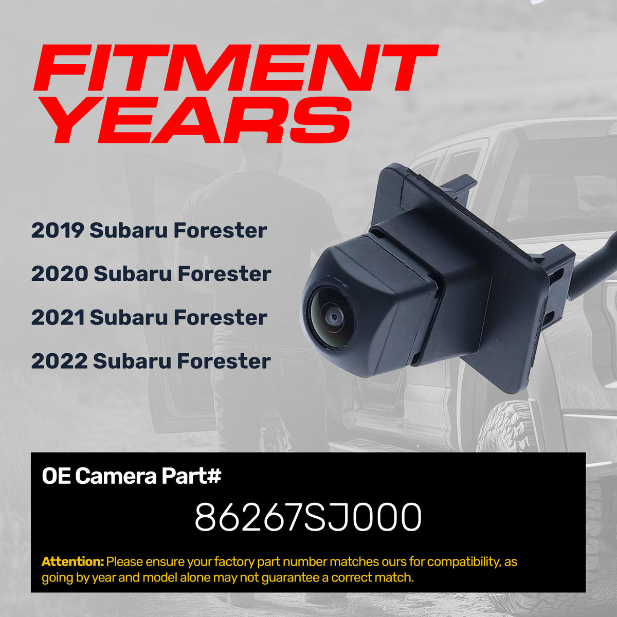 Subaru Forester (2019-2022) OEM Replacement Backup Camera OE Part # 86267SJ000