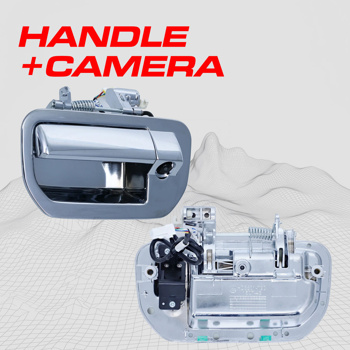 Honda Ridgeline (2006-2014) Chrome Replacement Tailgate Handle with Backup Camera