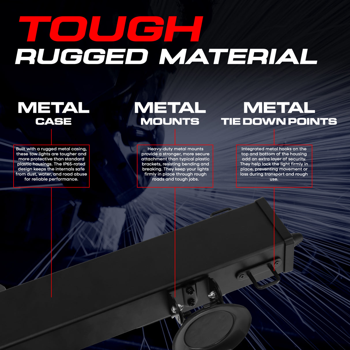 Master Tailgaters 36" Wireless Tow Light Bar with Camera | Choice of 4 Pin Round or 7 Pin Round - Master Tailgaters