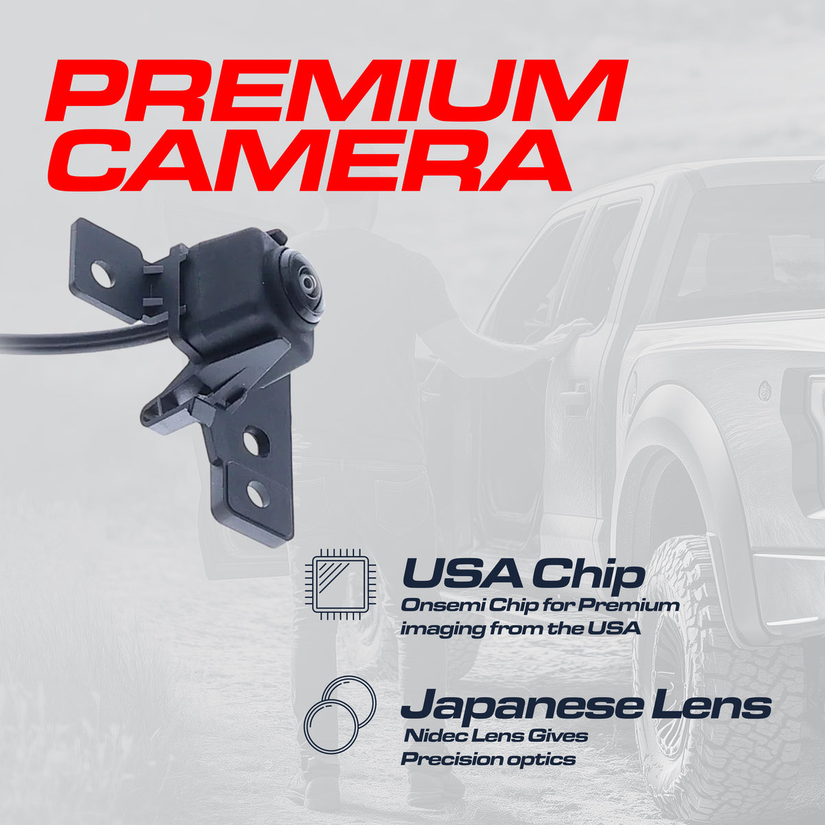 GMC Acadia/Denali (2017-2019) OEM Replacement Front View (On Grille) Camera OE Part # 84197153