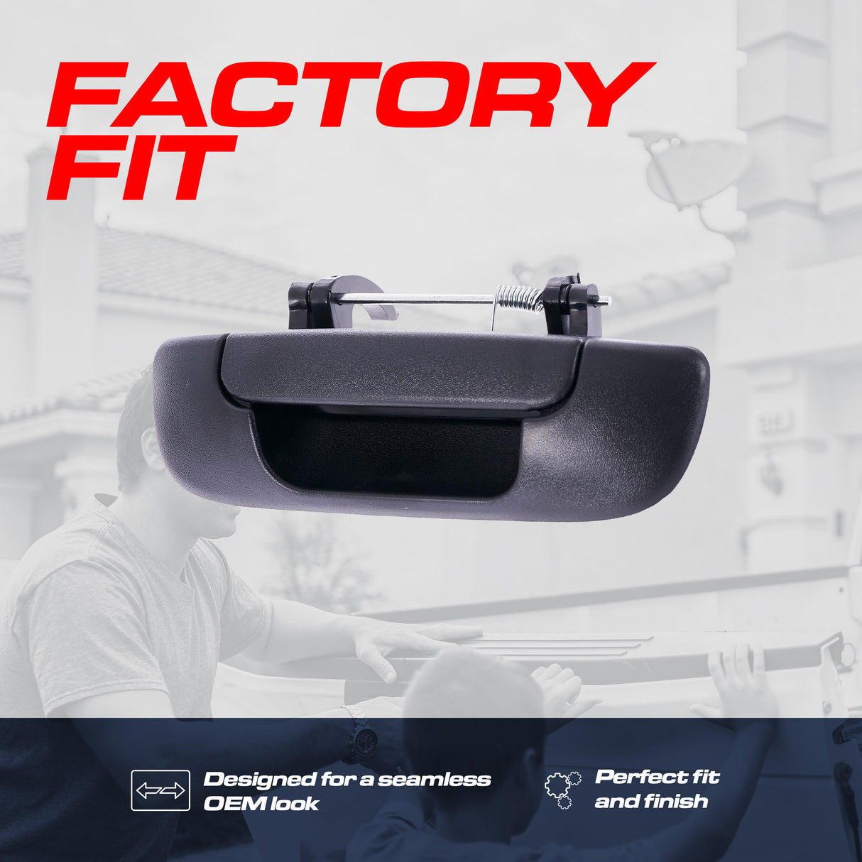 Master Tailgaters Tailgate Handle Upgraded Black Metal Replacement for Dodge Ram (2002-2008) OE Part # 55275949AB