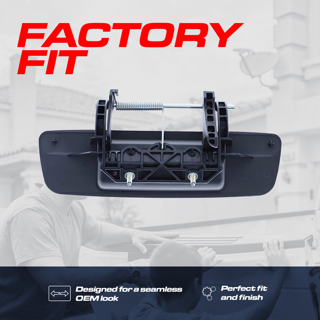 Master Tailgaters Tailgate Handle Upgraded Black Metal Replacement for Dodge Ram (2009-2018) OE Part # 55397292AB