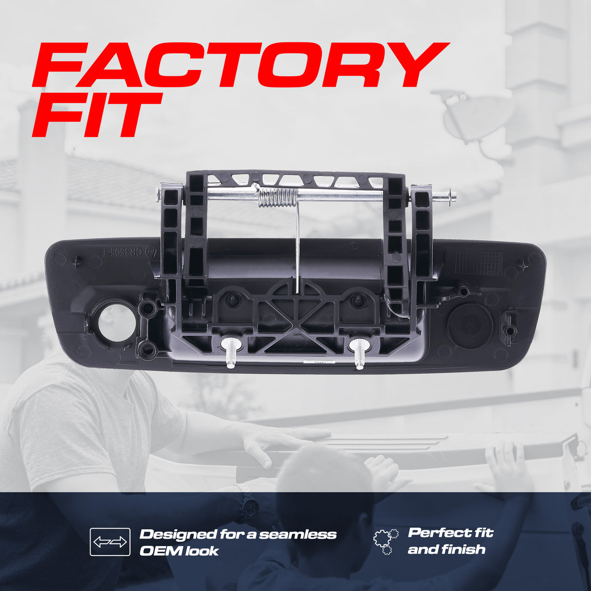 Master Tailgaters Tailgate Handle Upgraded Black Metal Replacement for Dodge Ram (2009-2018) OE Part # 68044904AG, 68044904AF