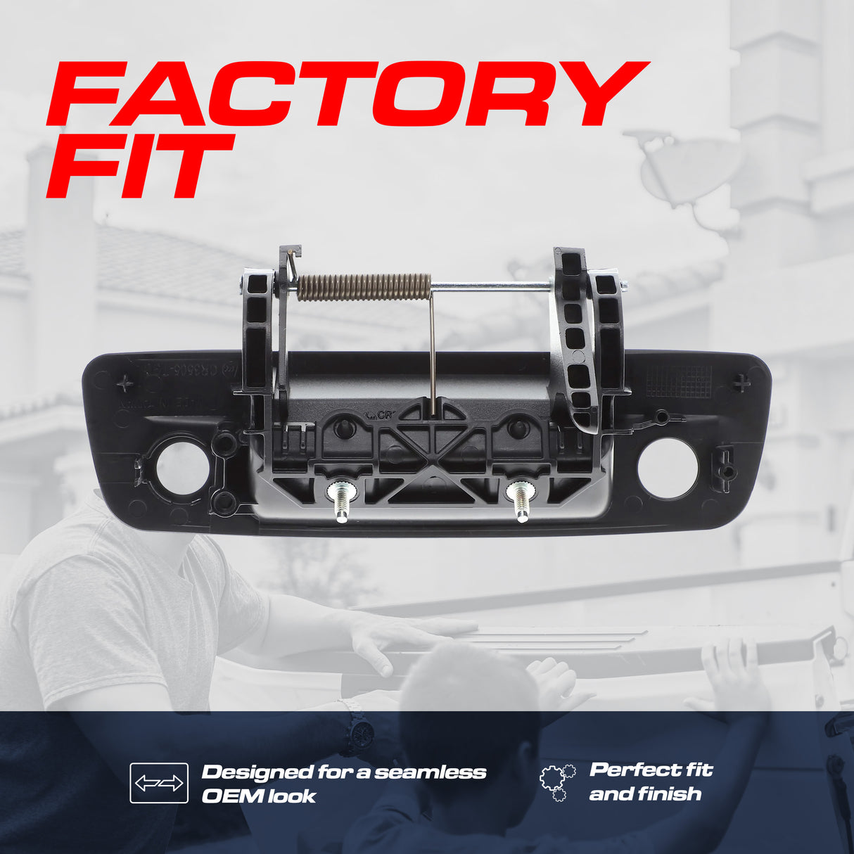 Master Tailgaters Tailgate Handle Upgraded Black Metal Replacement for Dodge Ram (2009-2012) OE Part # 68044906AE, 68044906AB