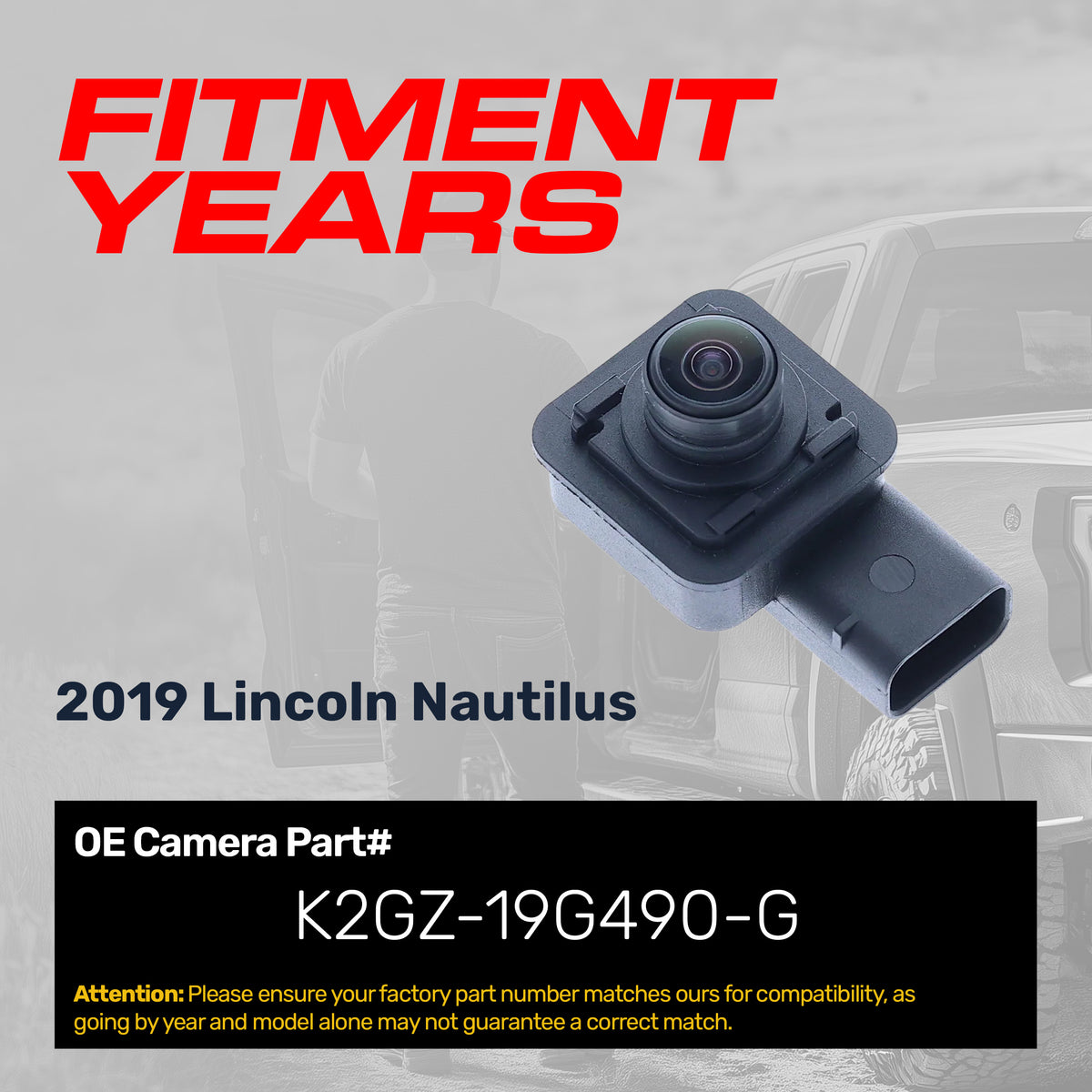 Lincoln Nautilus (2019) OEM Replacement Backup Camera OE Part # K2GZ-19G490-G