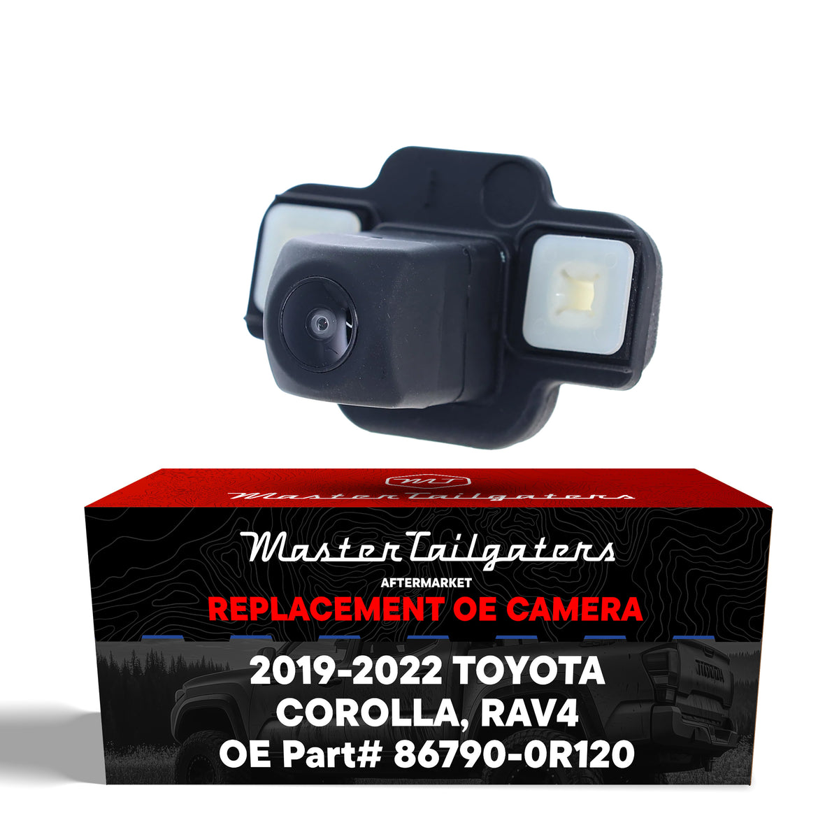 Toyota Corolla Cross L/LE Model (2022), RAV4 + Hybrid 7" Display (2019-2022), RAV4 Prime w/o Around View Monitor (2021) OEM Replacement Backup Camera OE Part # 86790-0R120