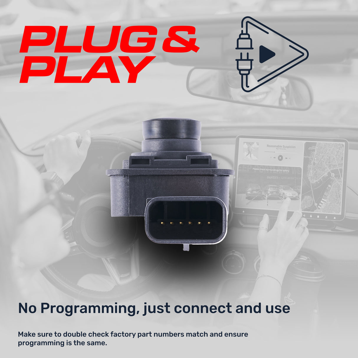 Ford Explorer (2016-2019) OEM Replacement Backup Camera OE Part # GB5Z-19G490-C, GB5Z-19G490-A - Master Tailgaters