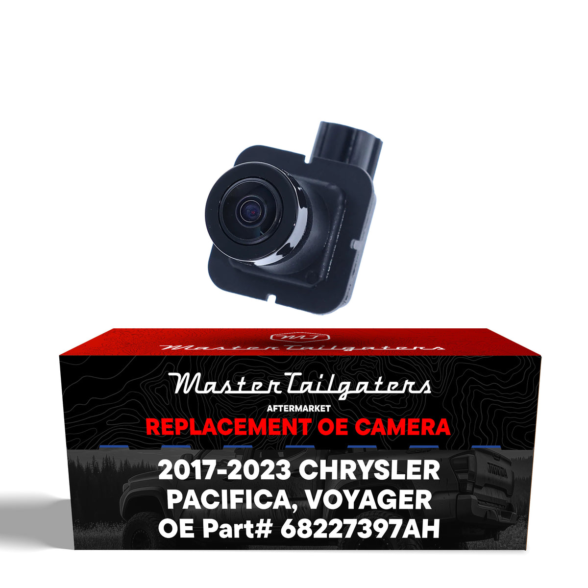 Chrysler Pacifica + Hybrid w/o Surround View (2017-2023), Voyager (2020-2022) OEM Replacement Backup Camera OE Part # 68227397AH