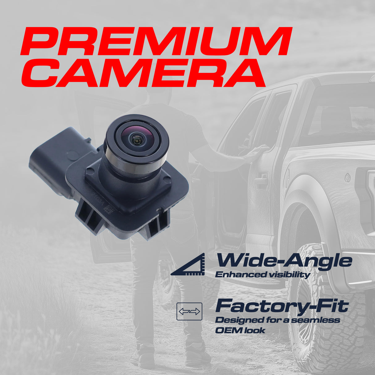 Ford Fiesta Sedan (2014-2017) OEM Replacement Backup Camera OE Part # D2BZ-19G490-B, D2BZ-19G490-D