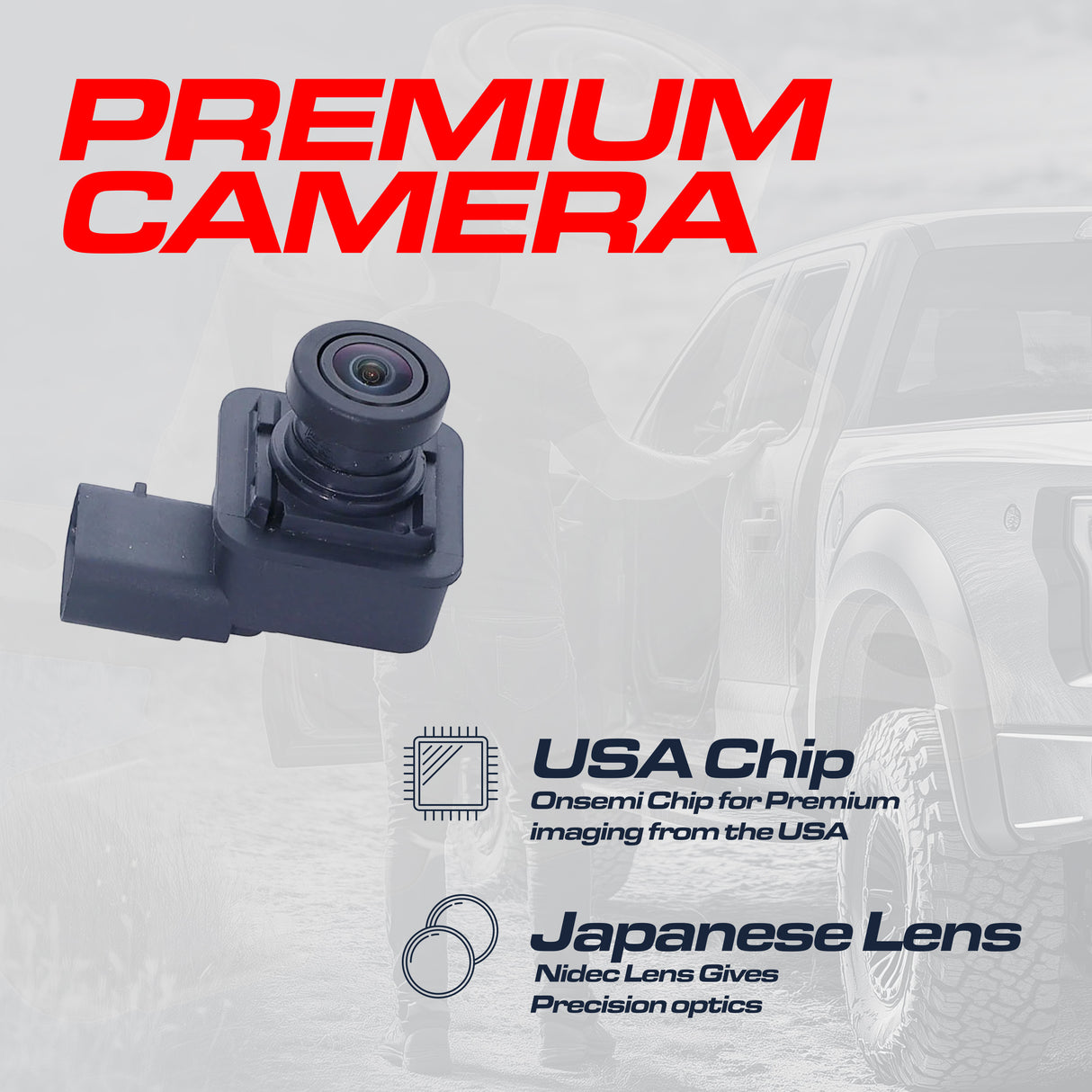 Ford F150 Regular Cab / Extended Cab / Crew Cab w/o Trailer Hook-Up Lamp (2018-2020) OEM Replacement Backup Camera OE Part # JL3Z-19G490-C - Master Tailgaters