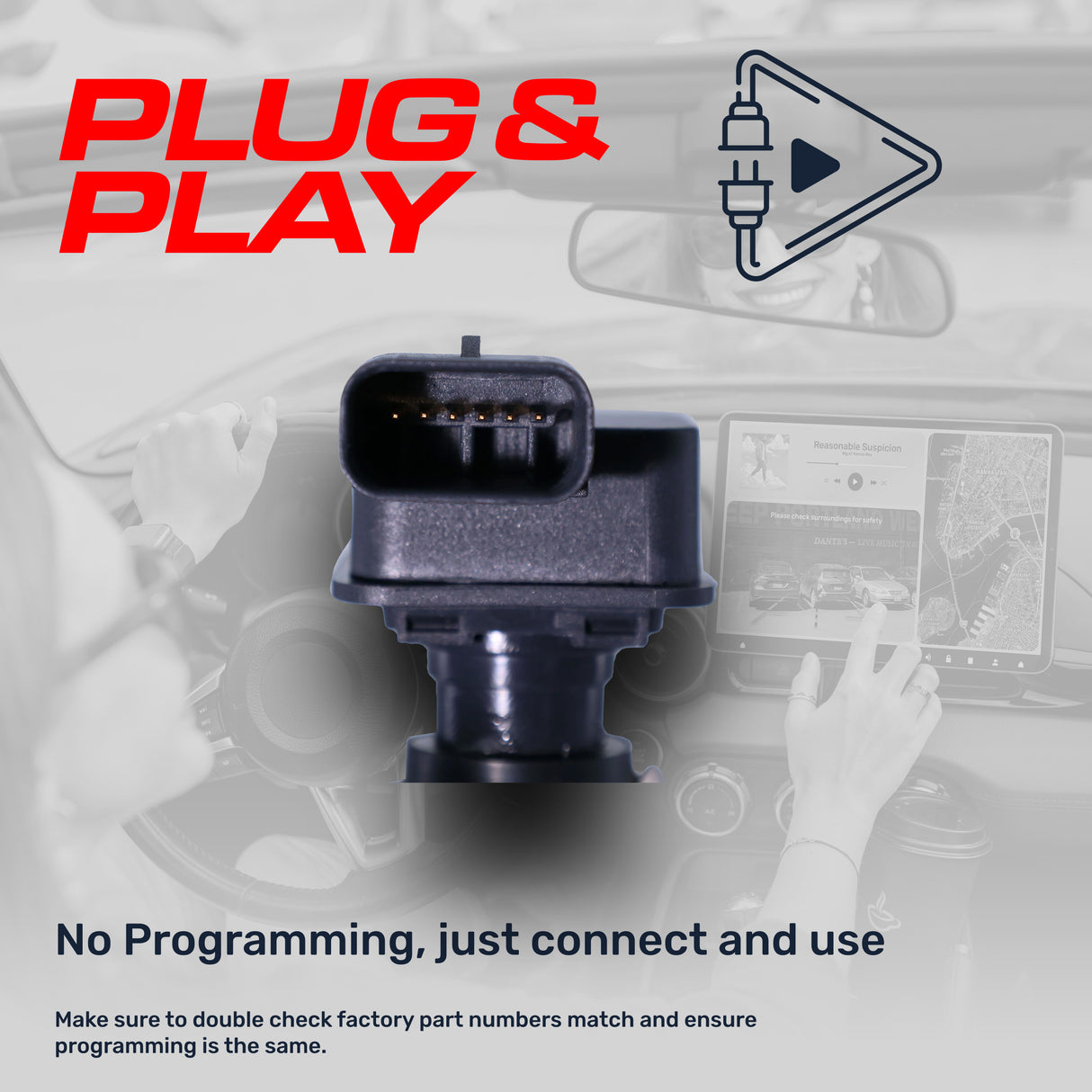 Ford F150 Regular Cab / Extended Cab / Crew Cab w/o Trailer Hook-Up Lamp (2018-2020) OEM Replacement Backup Camera OE Part # JL3Z-19G490-C - Master Tailgaters