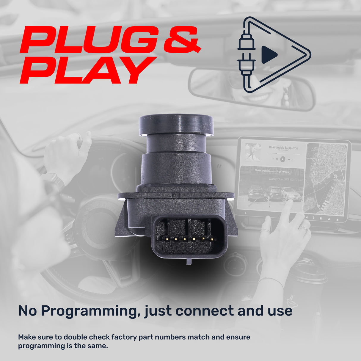 Ford Fusion (2013-2016) OEM Replacement Backup Camera OE Part # DS7Z-19G490-A, ES7Z-19G490-A