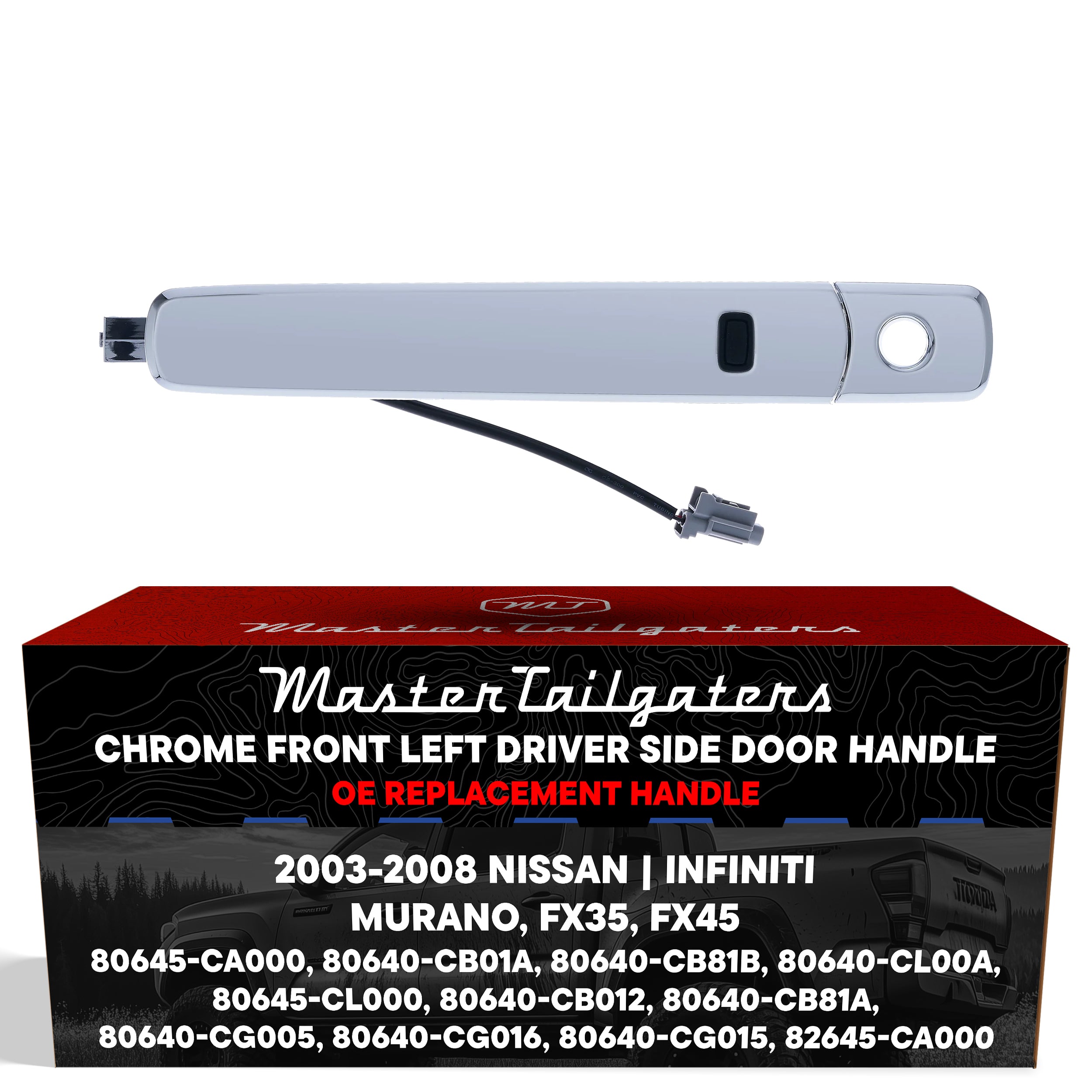 Exterior Door Handle Chrome Replacement for Nissan Murano (05-07