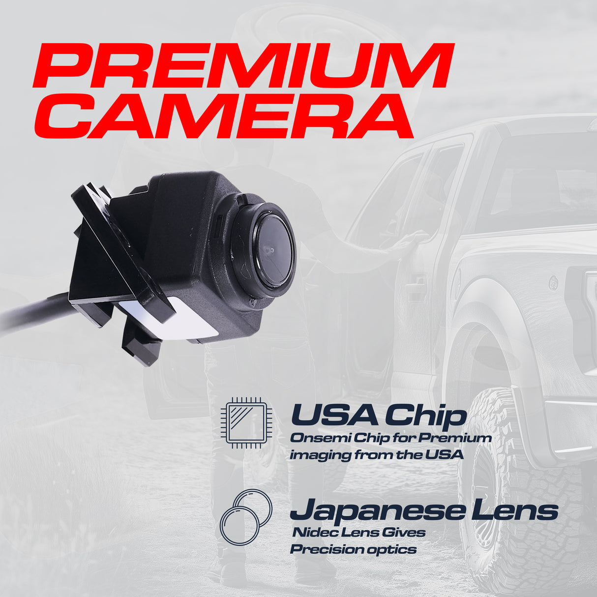 Cadillac ATS Coupe (2015-2019), ATS-V Coupe (2016-2019), ATS Sedan (2013-2018), ATS-V Sedan (2016-2018) OEM Replacement Backup Camera OE Part # 20976983, 23386282 - Master Tailgaters