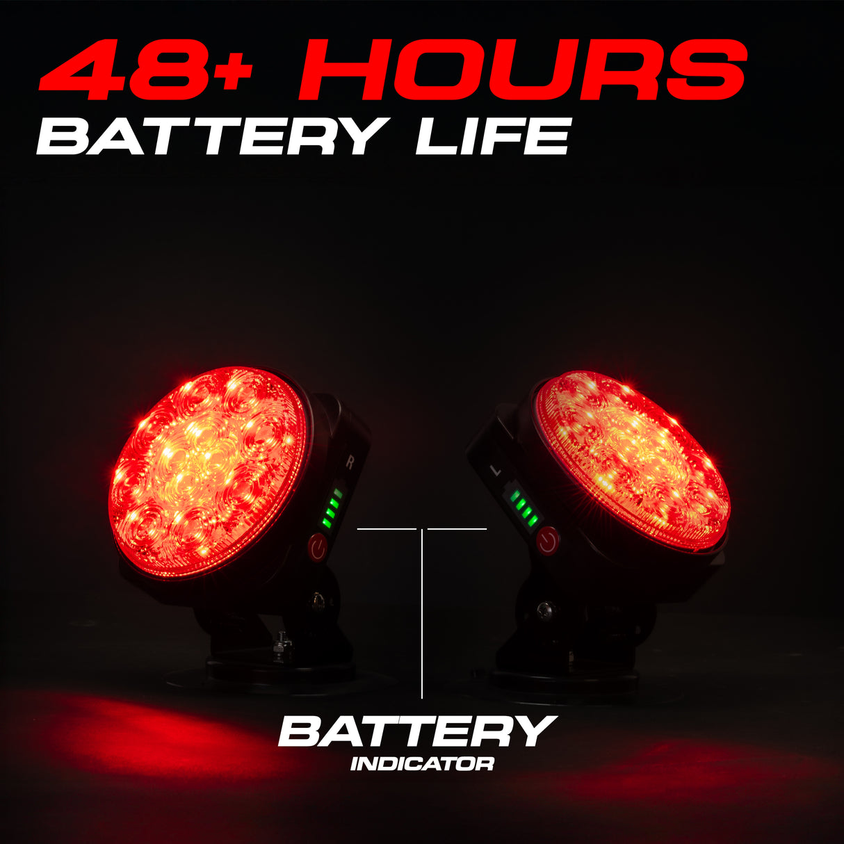 Master Tailgaters Wireless Pivot Tow Lights with Battery | Multi Functional Signal Lights | Sturdy Magnetic Mount | 4 Pin Flat Connection with USB | Carrying Bag Included