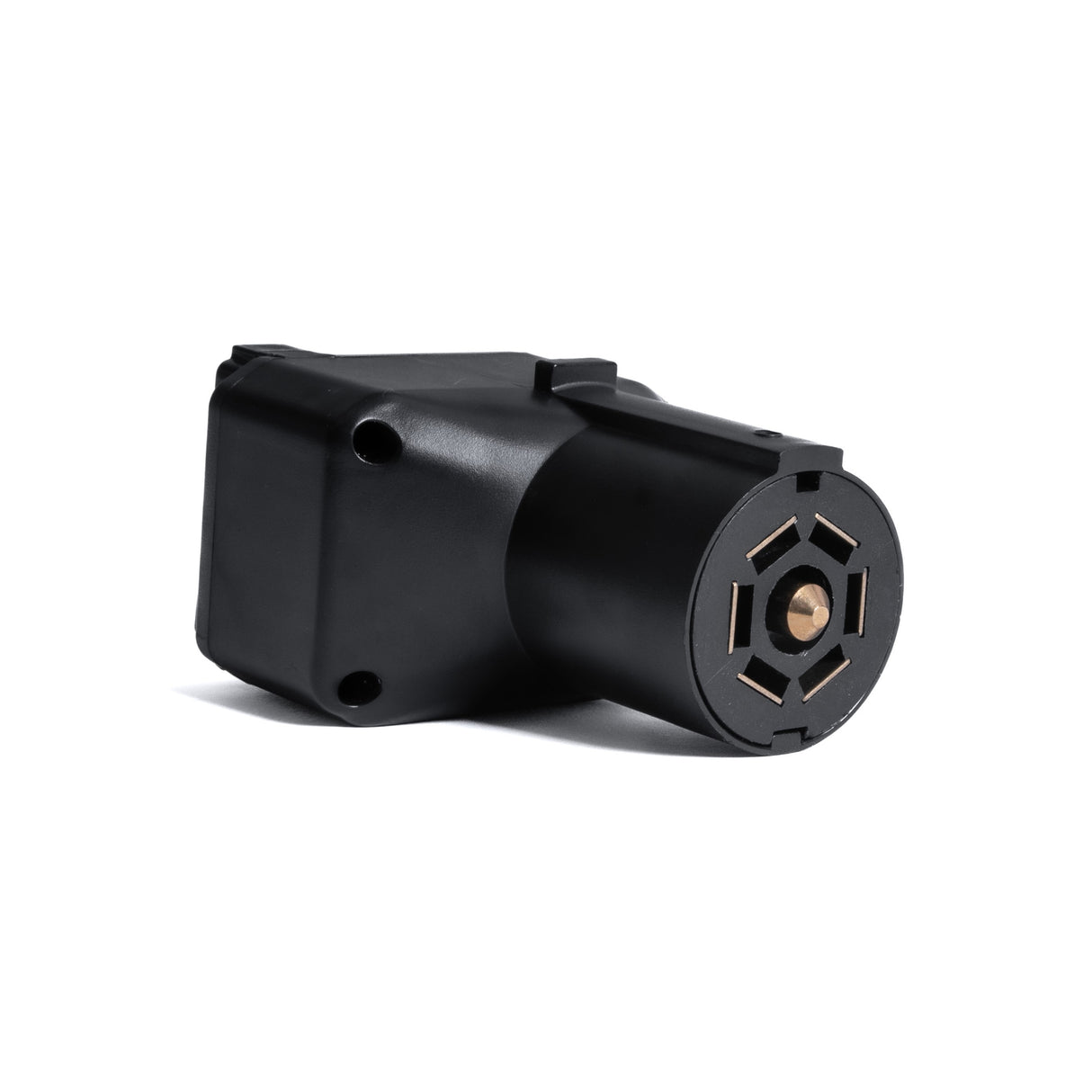 Multiple-Tow Trailer Hitch Adapter with LED Circuit Indicators & Voltage Status Light - 7-Way Blade Input to 4/5 Flat Pin & 12V DC Port Output