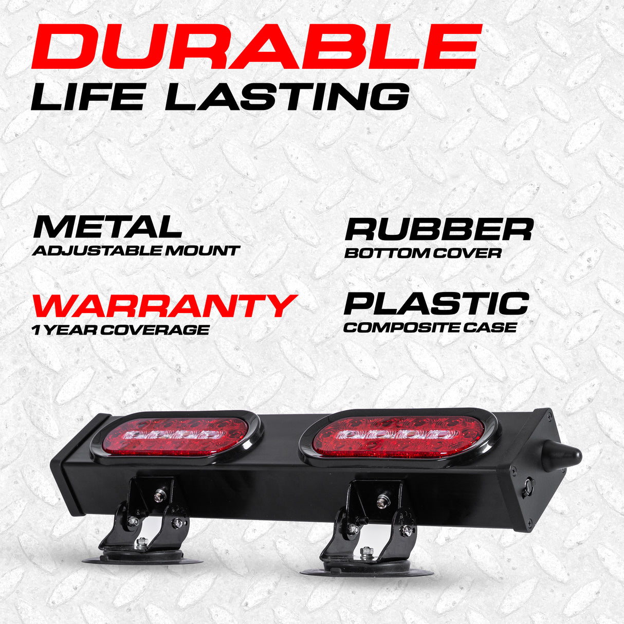 Master Tailgaters 20" Wireless Pivot Tow Double Light Bar | Ultra Bright LED | Multi Functional Signal Lights | Sturdy Magnetic Mount | 7 Blade Round Connection | Reverse Lights Function