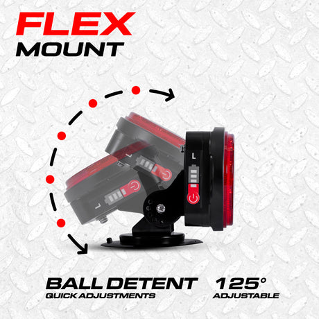 Master Tailgaters Wireless Pivot Tow Lights with Battery | Multi Functional Signal Lights | Sturdy Magnetic Mount | 4 Pin Round Connection | Carrying Bag Included