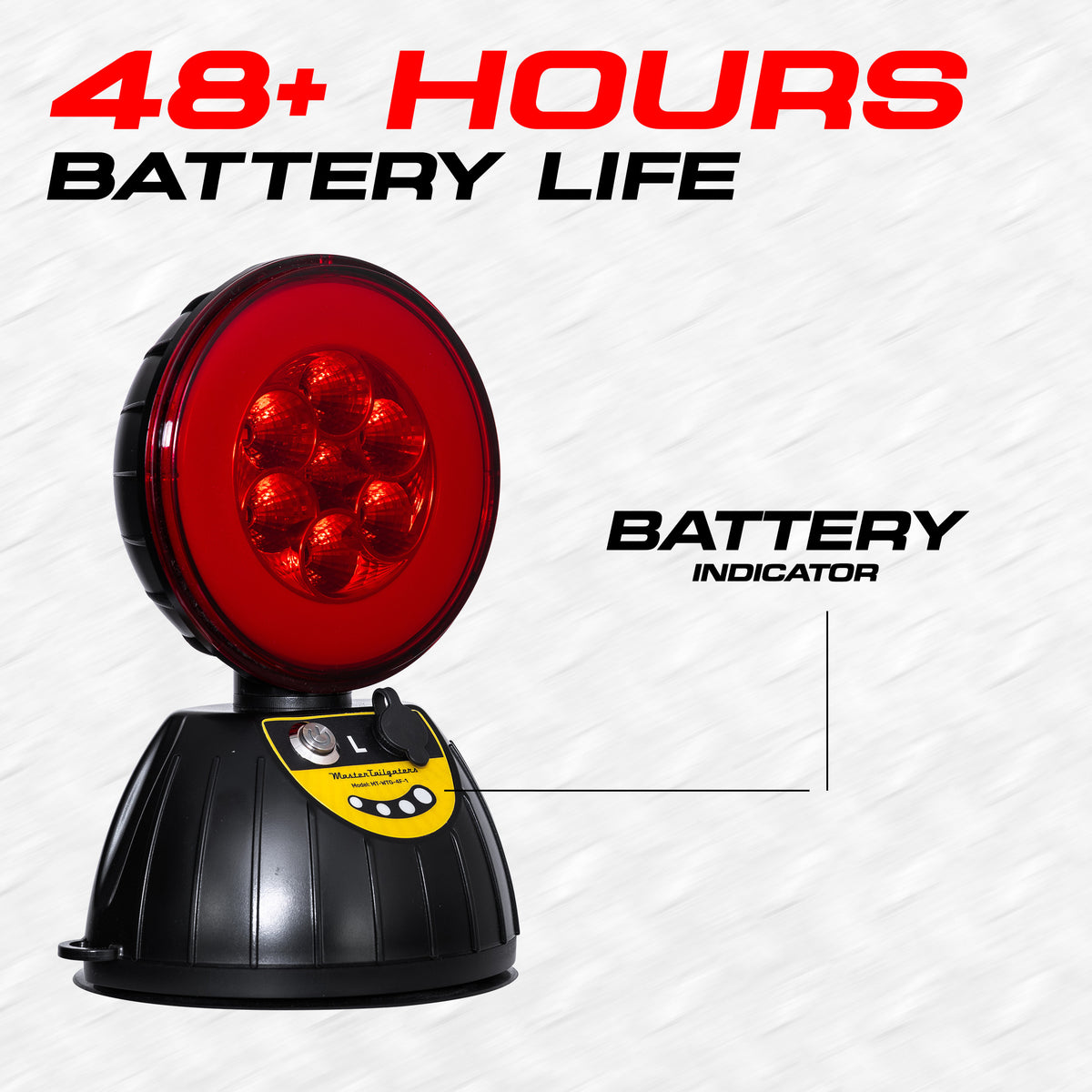 Master Tailgaters Wireless Glow Tow Lights | Multi Functional Signal Lights | Sturdy Magnetic Mount | 350+ Feet Wireless Range | 4 Pin Flat Connection | Safety Straps & Carrying Bag Included