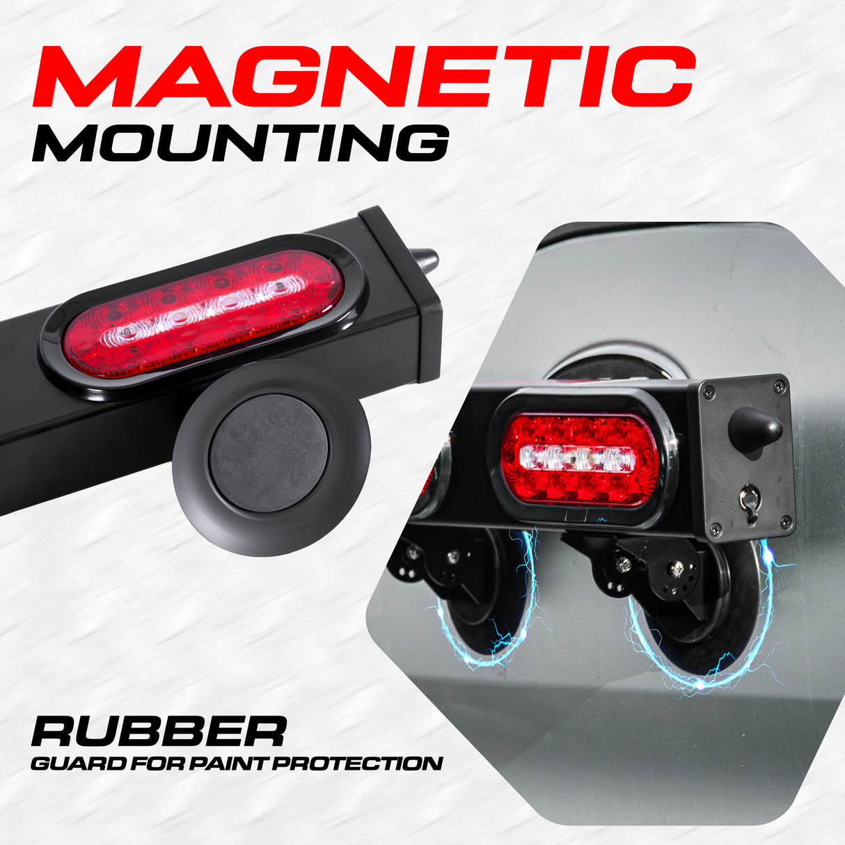 Master Tailgaters 20" Wireless Pivot Tow Double Light Bar | Ultra Bright LED | Multi Functional Signal Lights | Sturdy Magnetic Mount | 7 Blade Round Connection | Reverse Lights Function