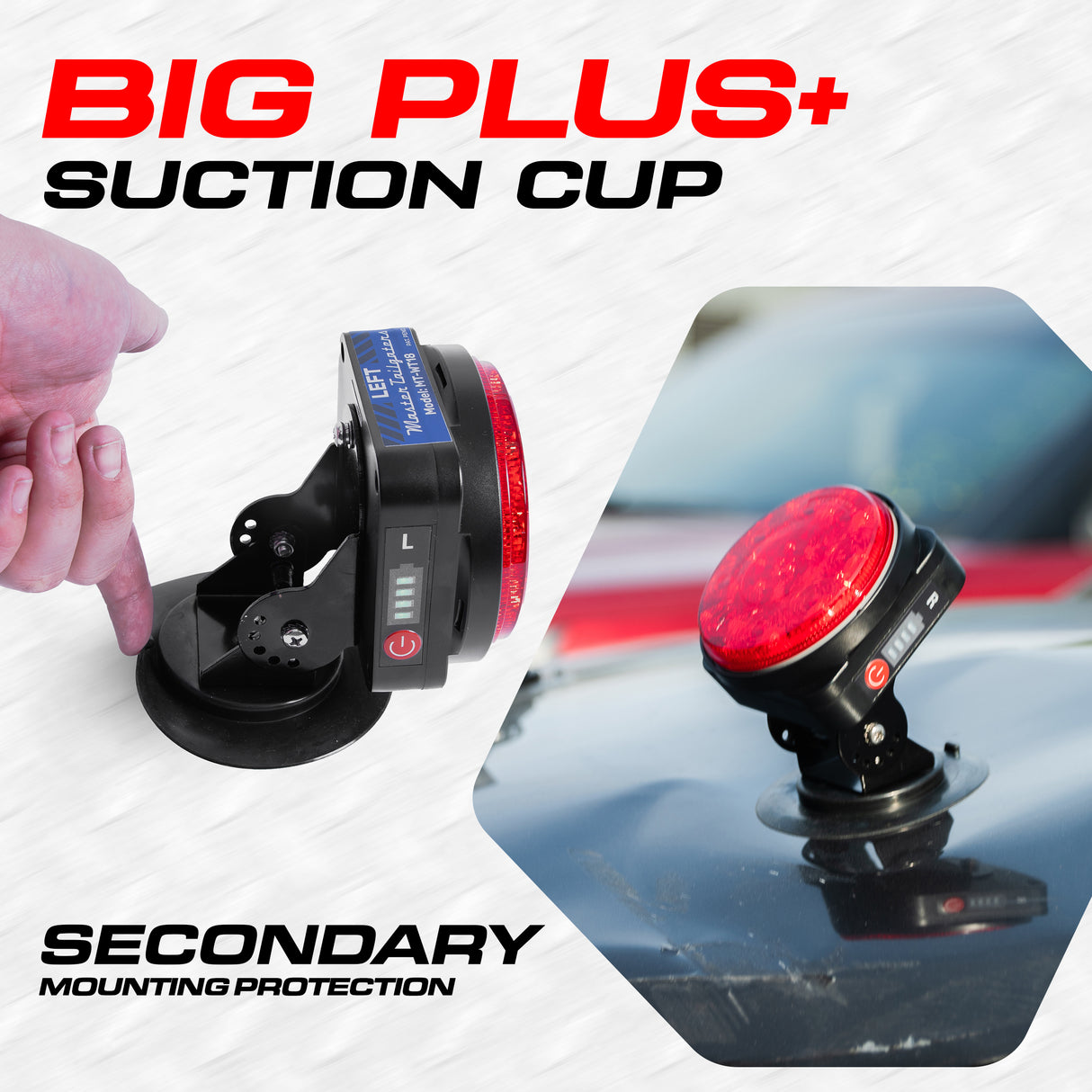 Master Tailgaters Wireless Pivot Tow Lights with Battery | Multi Functional Signal Lights | Sturdy Magnetic Mount | 4 Pin Round Connection | Carrying Bag Included