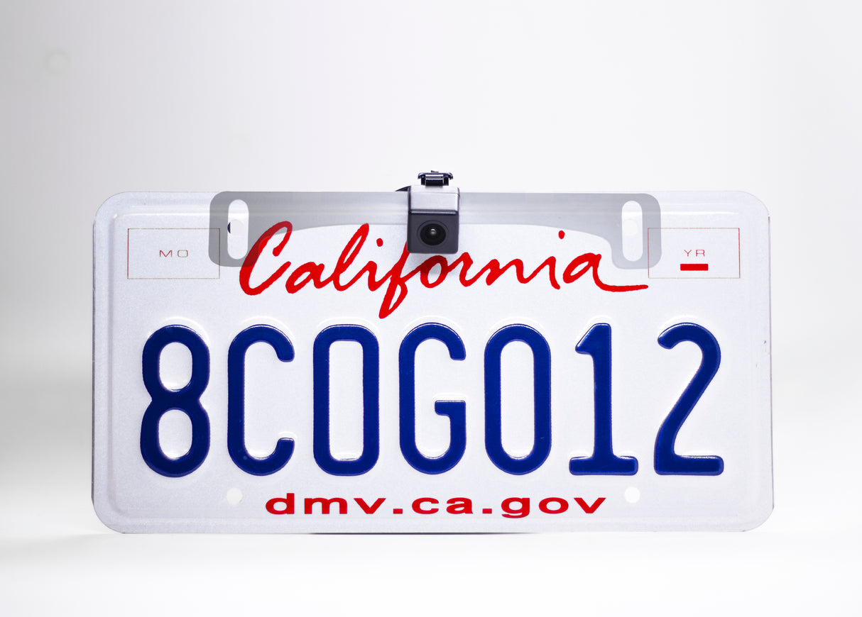 Master Tailgaters Small License Plate Frame Backup or Front Camera with IP68 Waterproof, and 170° Wide Angle Camera