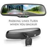 Master Tailgaters OEM Rear View Mirror with 4.3" Auto Adjusting Ultra Bright LCD with DYNAMIC Parking Lines - Master Tailgaters