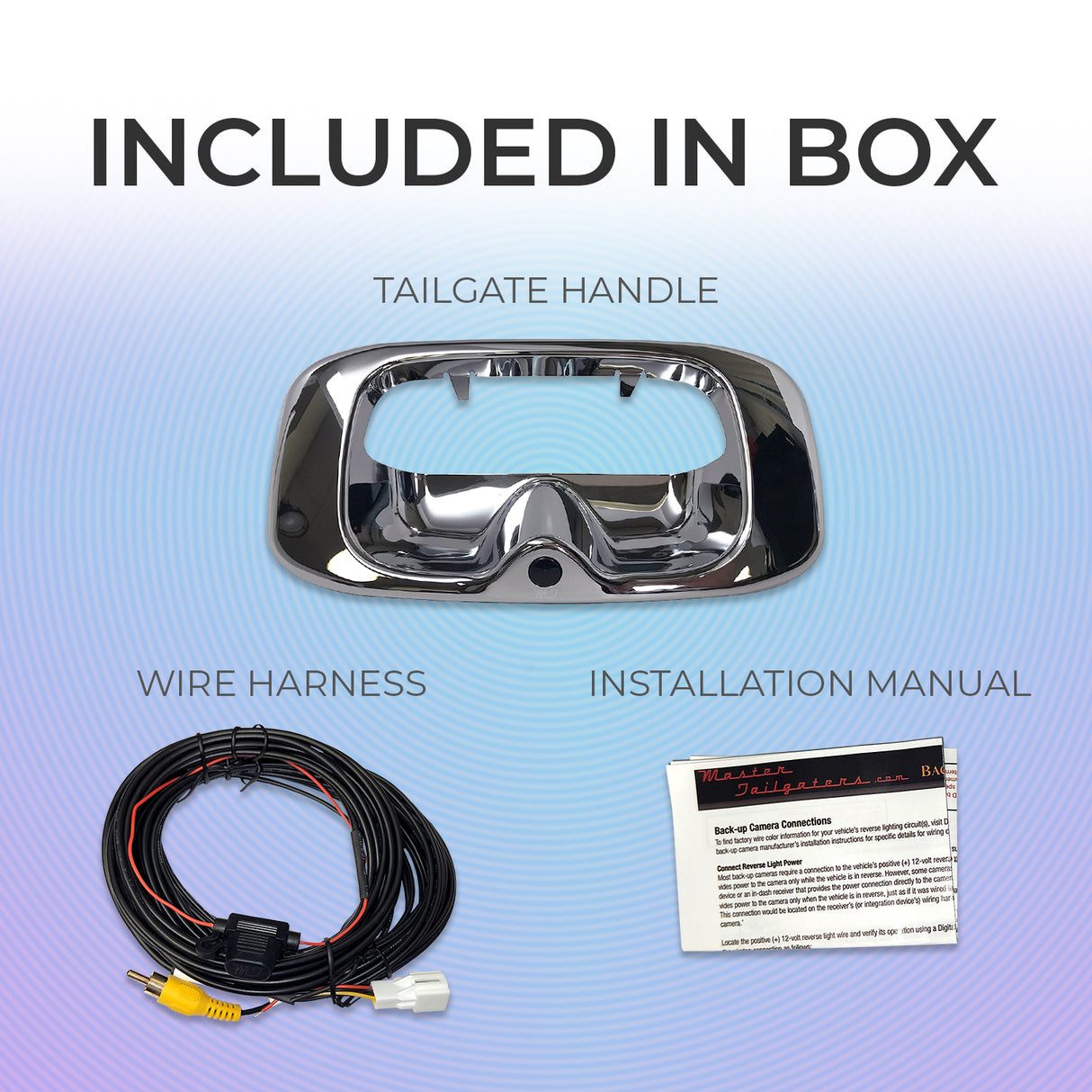 Chevrolet Silverado/GMC Sierra (1999-2006) Chrome Replacement Tailgate Bezel with Backup Camera