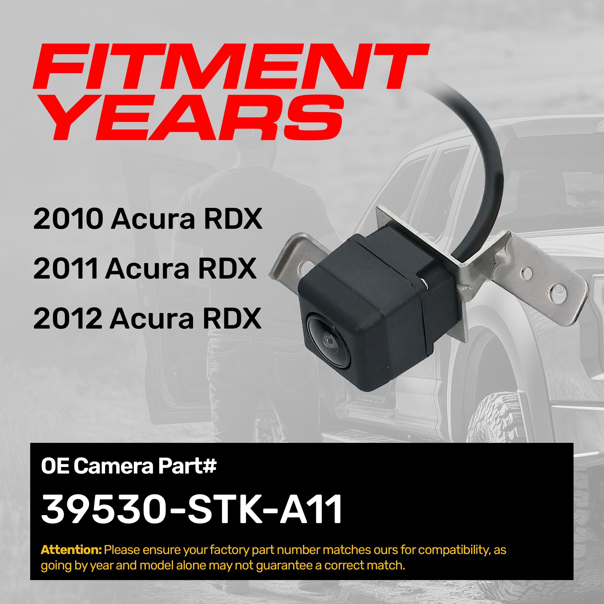 Acura RDX (2010-2012) OEM Replacement Backup Camera OE Part