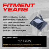 Cadillac Escalade (07-08) / Chevrolet Suburban (07-08), Tahoe (07-08), Tahoe Hybrid (08-13) / GMC Yukon (07-08), Yukon Hybrid (08-13) OEM Replacement Backup Camera OE Part # 15173619 - Master Tailgaters
