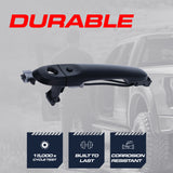 Exterior Door Handle Black Primed Replacement for Nissan Cube (09-14), Juke (11-17), Versa (14-24) OE Part # 80640-1FE0B | Front Left Driver Side w/ Keyhole Cover