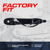 Exterior Door Handle Black Primed Replacement for Nissan Cube (09-14), Juke (11-17), Versa (14-24) OE Part # 80640-1FE0B | Front Left Driver Side w/ Keyhole Cover