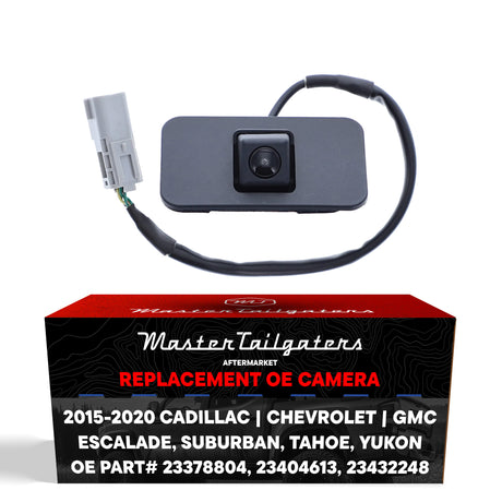 Cadillac Escalade (2015-2020) / Chevrolet Suburban (2015-2020), Tahoe (2015-2020) / GMC Yukon (2015-2020), Yukon Denali (2015-2020) OEM Replacement Backup Camera OE Part # 23378804, 23404613, 23432248 - Master Tailgaters